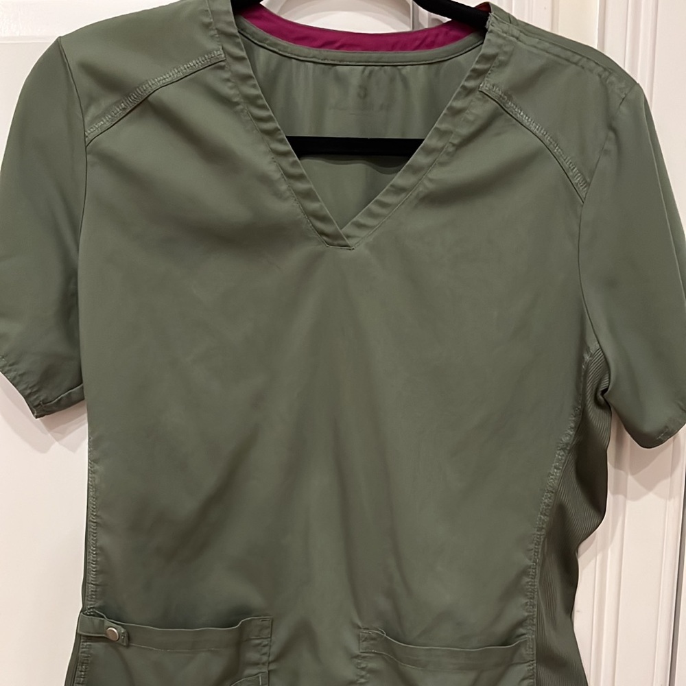 Medium green scrub top